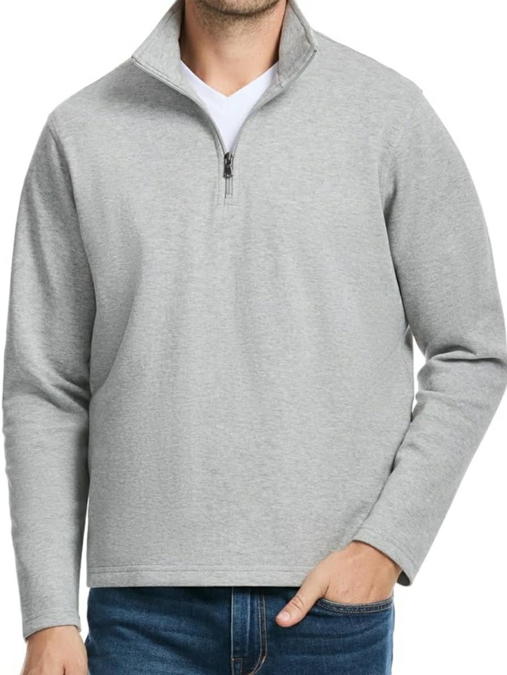 Saks Fifth Avenue Gray Half-Zip Pullover Sweater XXL NWT